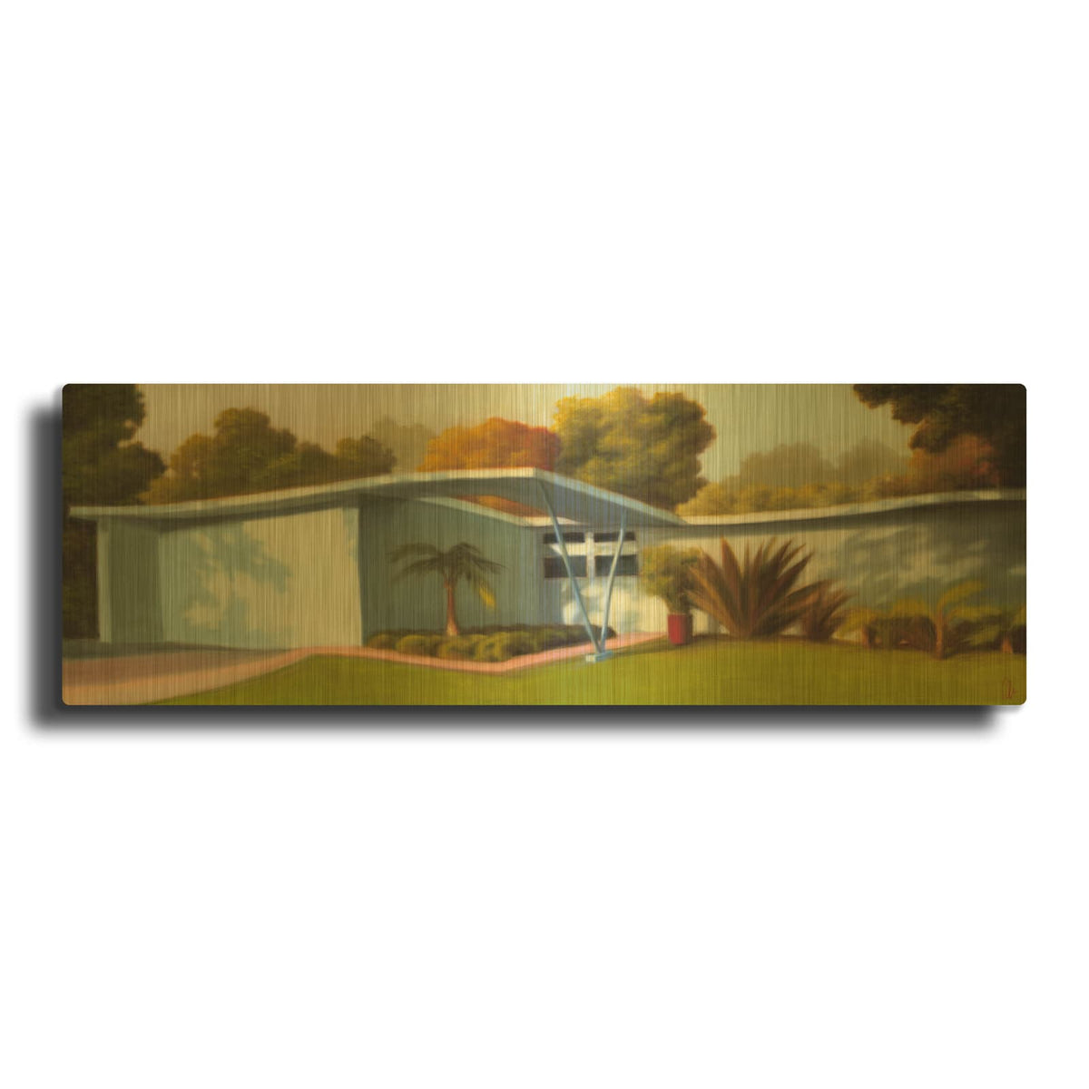 'Mar Vista' By Rick Monzon Gold Metal Wall Art