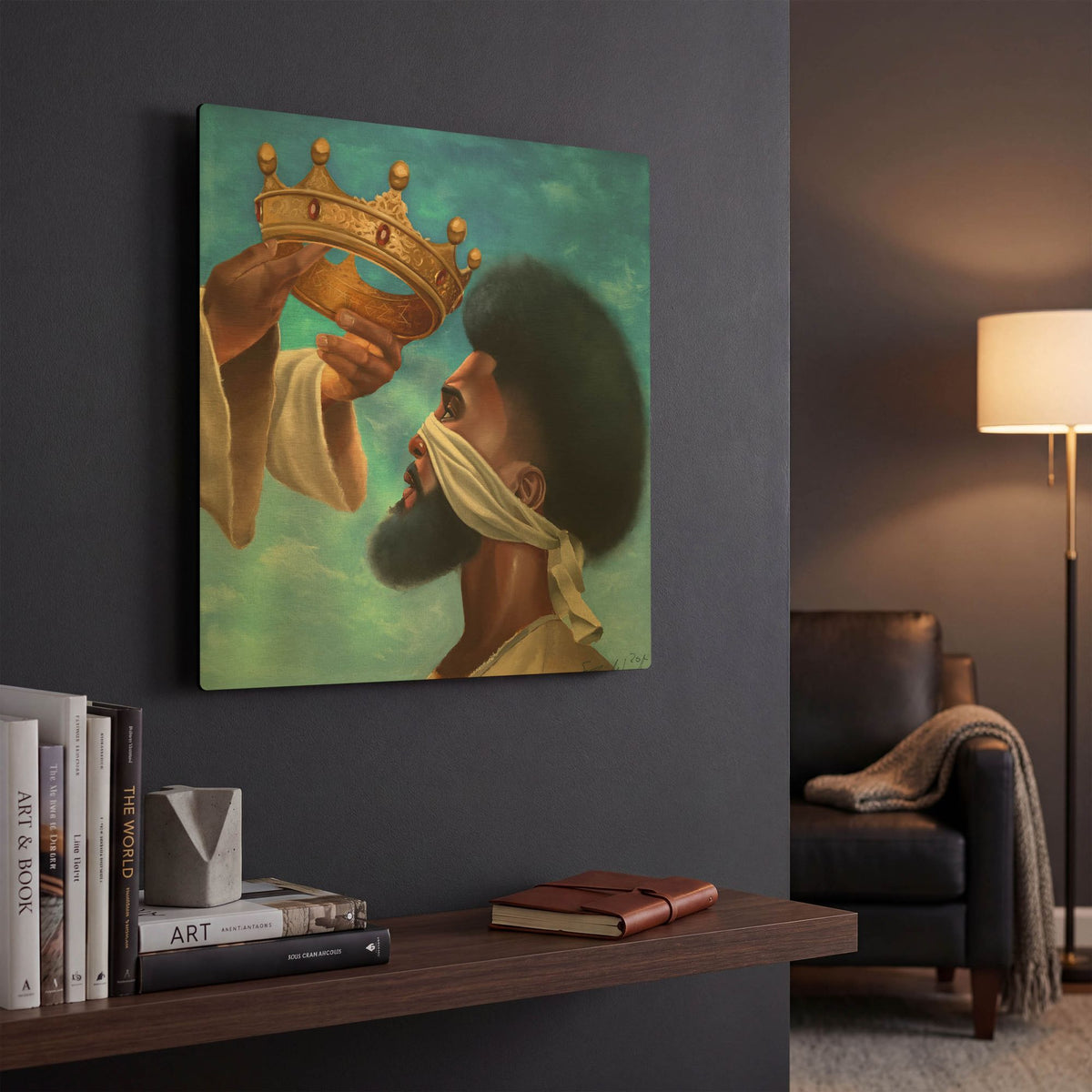 'Crown Me Lord Man' By Salaam Muhammad Gold Metal Wall Art