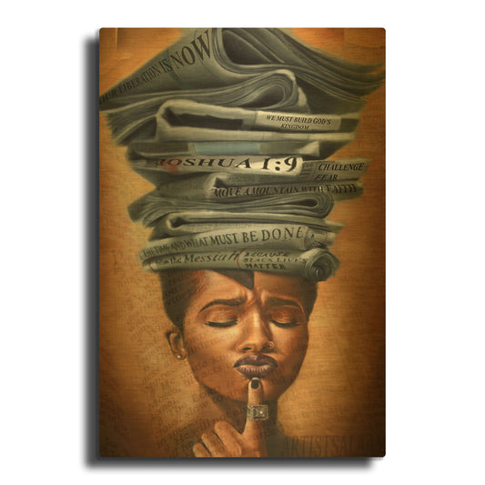 'Liberated Thoughts' By Salaam Muhammad Gold Metal Wall Art