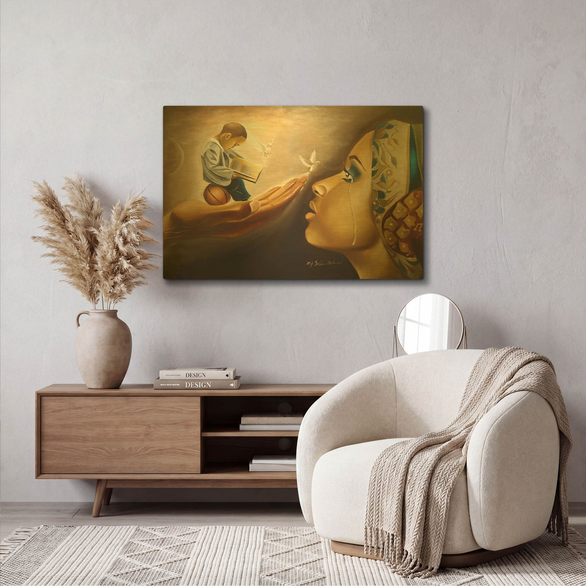 'Mother Behold Your Child' By Salaam Muhammad Gold Metal Wall Art