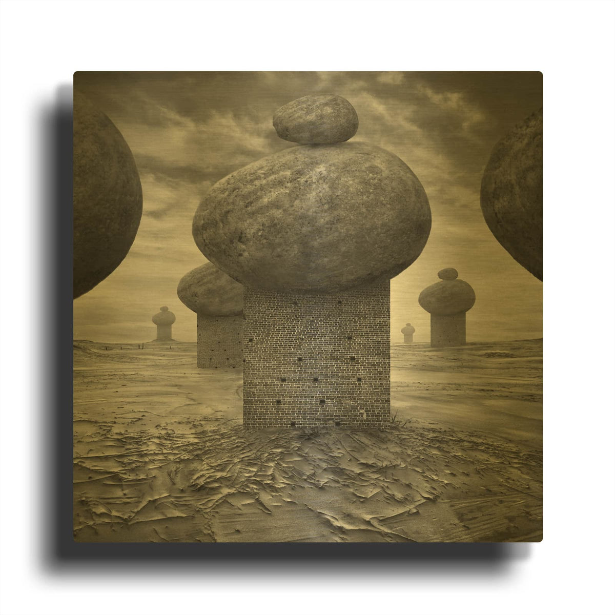 'Memory' By Dariusz Klimczak Gold Metal Wall Art