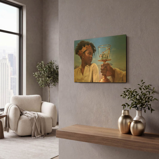'In His Image' By Salaam Muhammad Gold Metal Wall Art