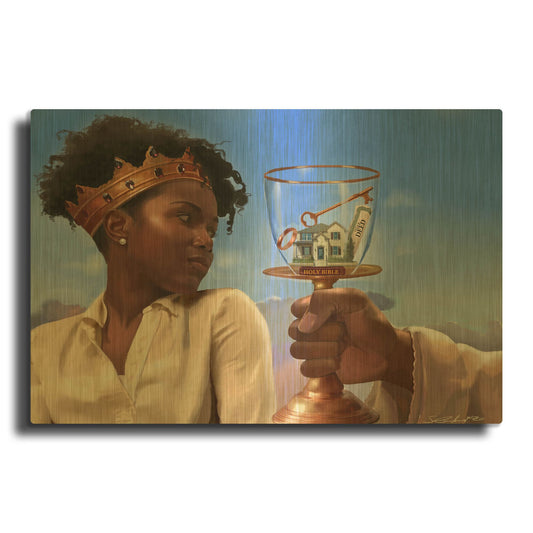 'In His Image' By Salaam Muhammad Gold Metal Wall Art