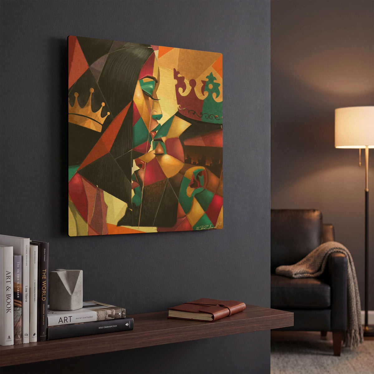 'Close Corners' By Salaam Muhammad Gold Metal Wall Art