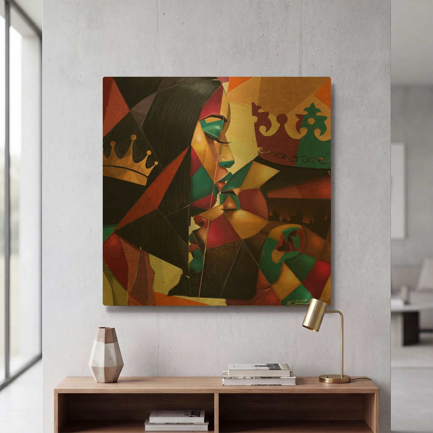 'Close Corners' By Salaam Muhammad Gold Metal Wall Art