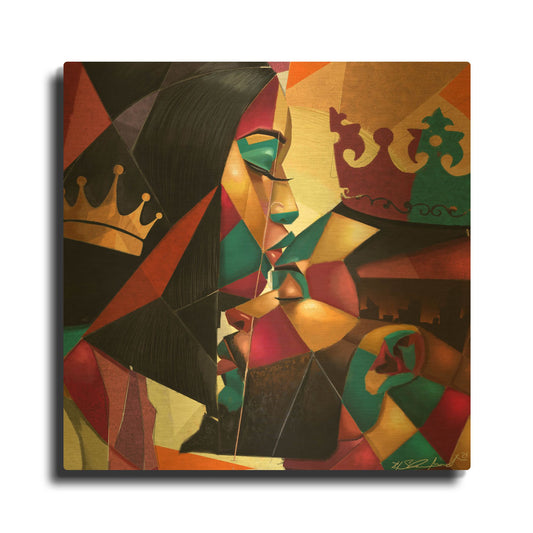 'Close Corners' By Salaam Muhammad Gold Metal Wall Art