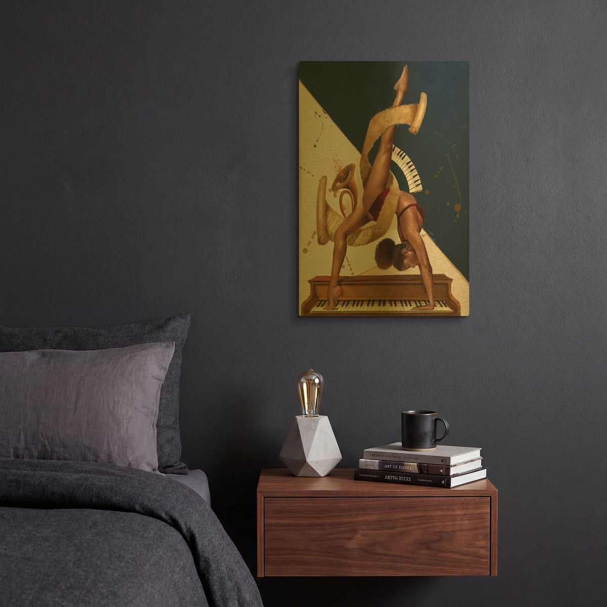 'Fluency' By Salaam Muhammad Gold Metal Wall Art