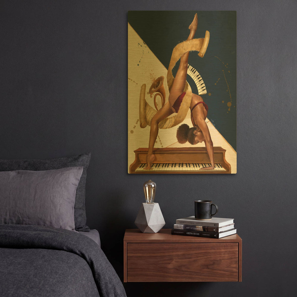 'Fluency' By Salaam Muhammad Gold Metal Wall Art