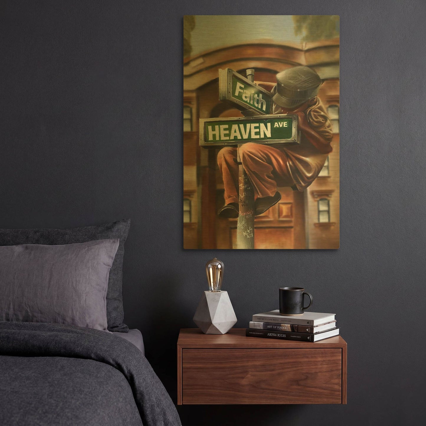 'Refuge' By Salaam Muhammad Gold Metal Wall Art