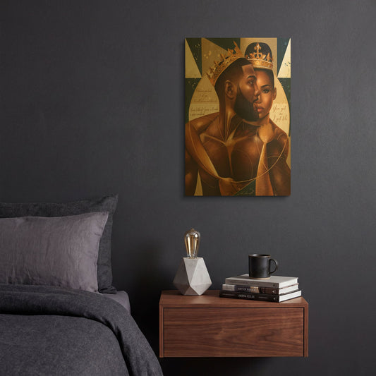'Protection' By Salaam Muhammad Gold Metal Wall Art