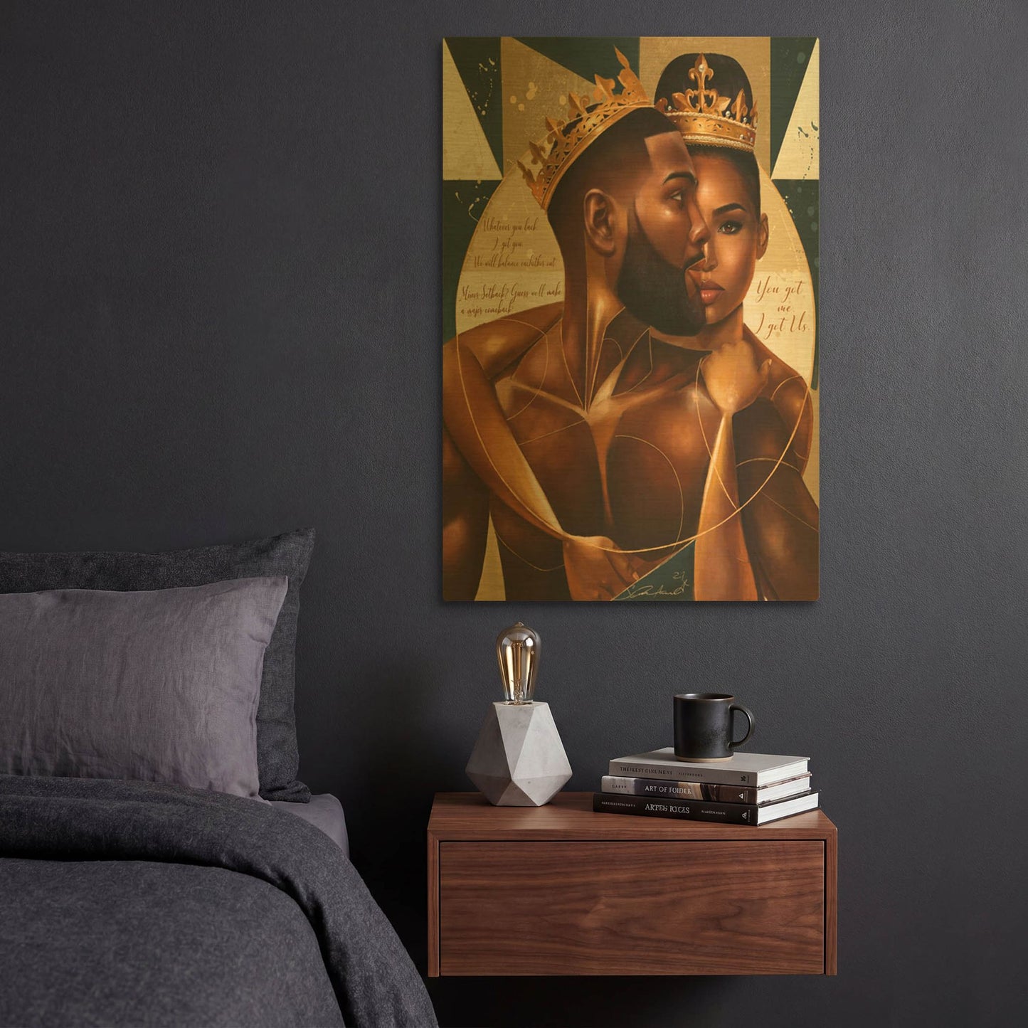 'Protection' By Salaam Muhammad Gold Metal Wall Art