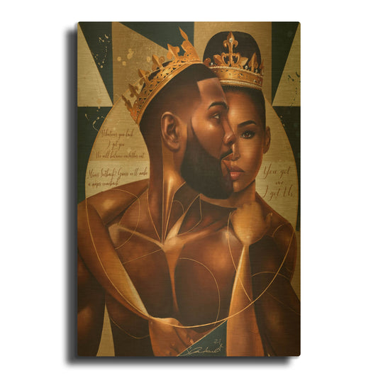 'Protection' By Salaam Muhammad Gold Metal Wall Art