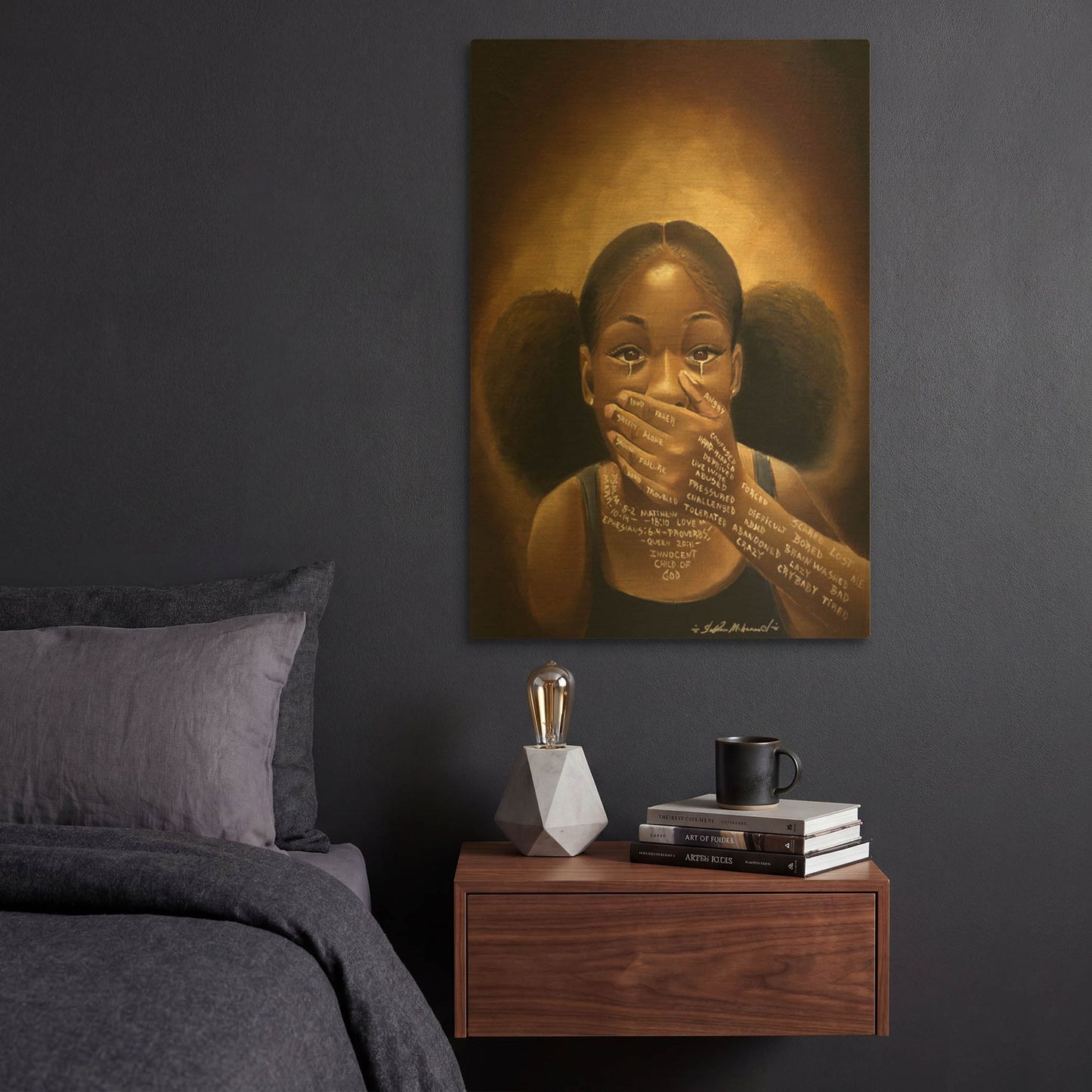 'Words We Never Said' By Salaam Muhammad Gold Metal Wall Art