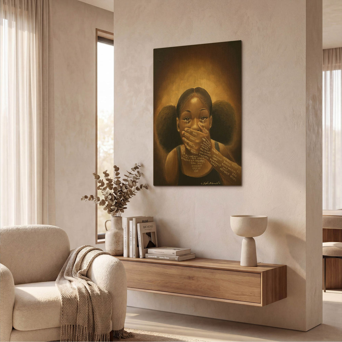 'Words We Never Said' By Salaam Muhammad Gold Metal Wall Art