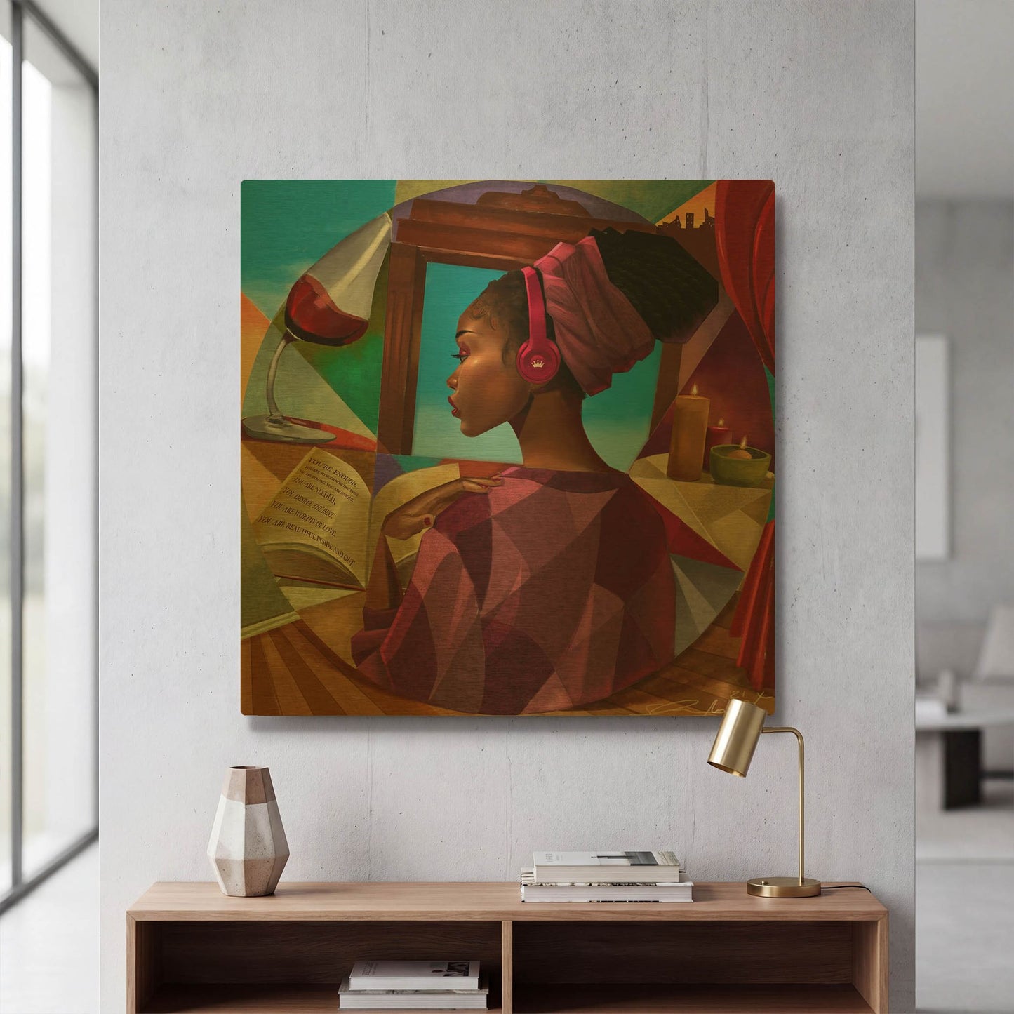'Youre Enough' By Salaam Muhammad Gold Metal Wall Art