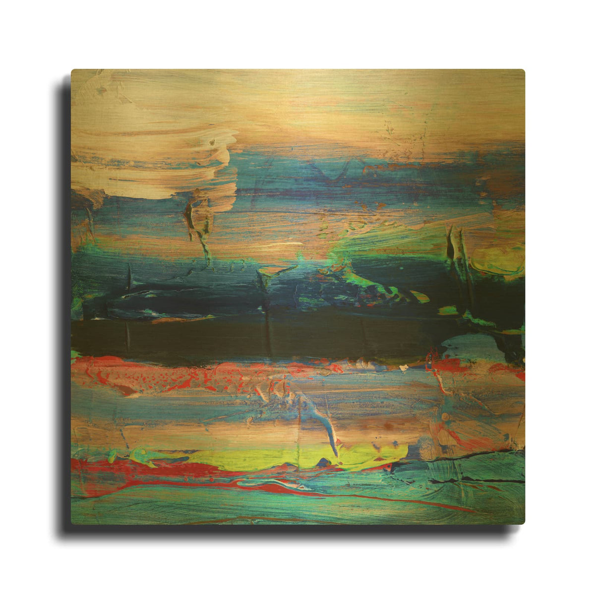 'Goopy 2' By Scott Hile Gold Metal Wall Art