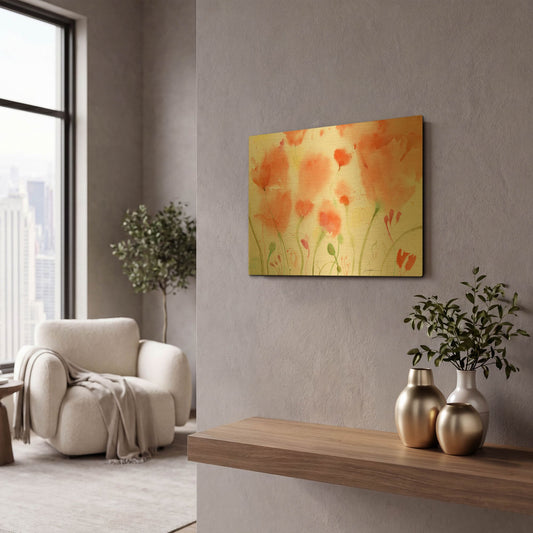 'California Dreaming' By Sheila Golden Gold Metal Wall Art