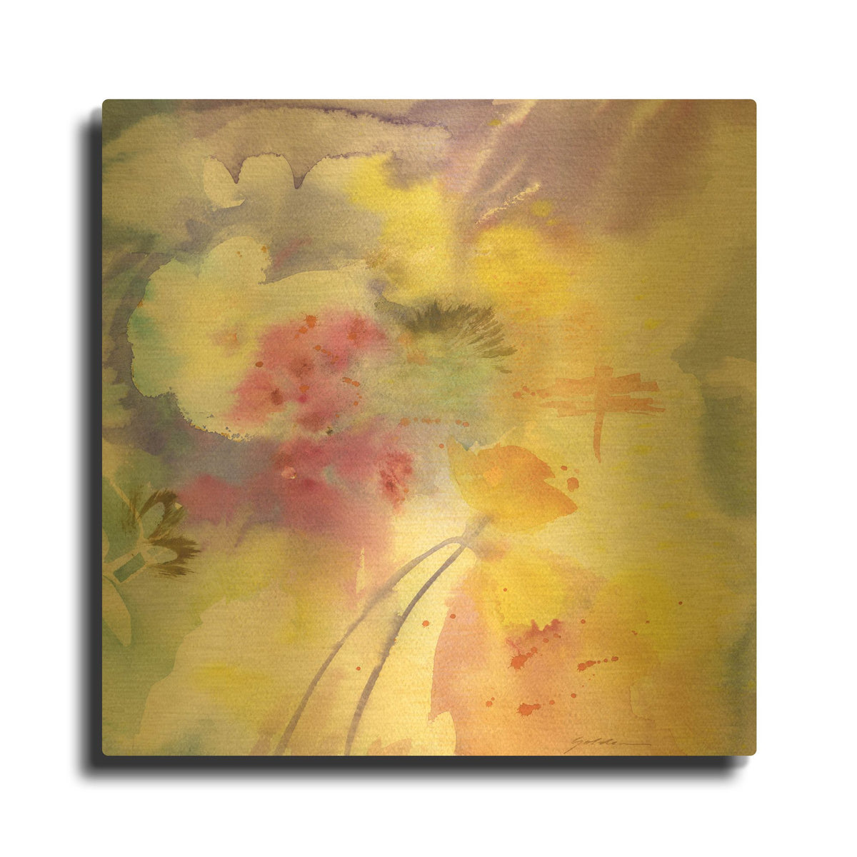 'Dragonfly' By Sheila Golden Gold Metal Wall Art