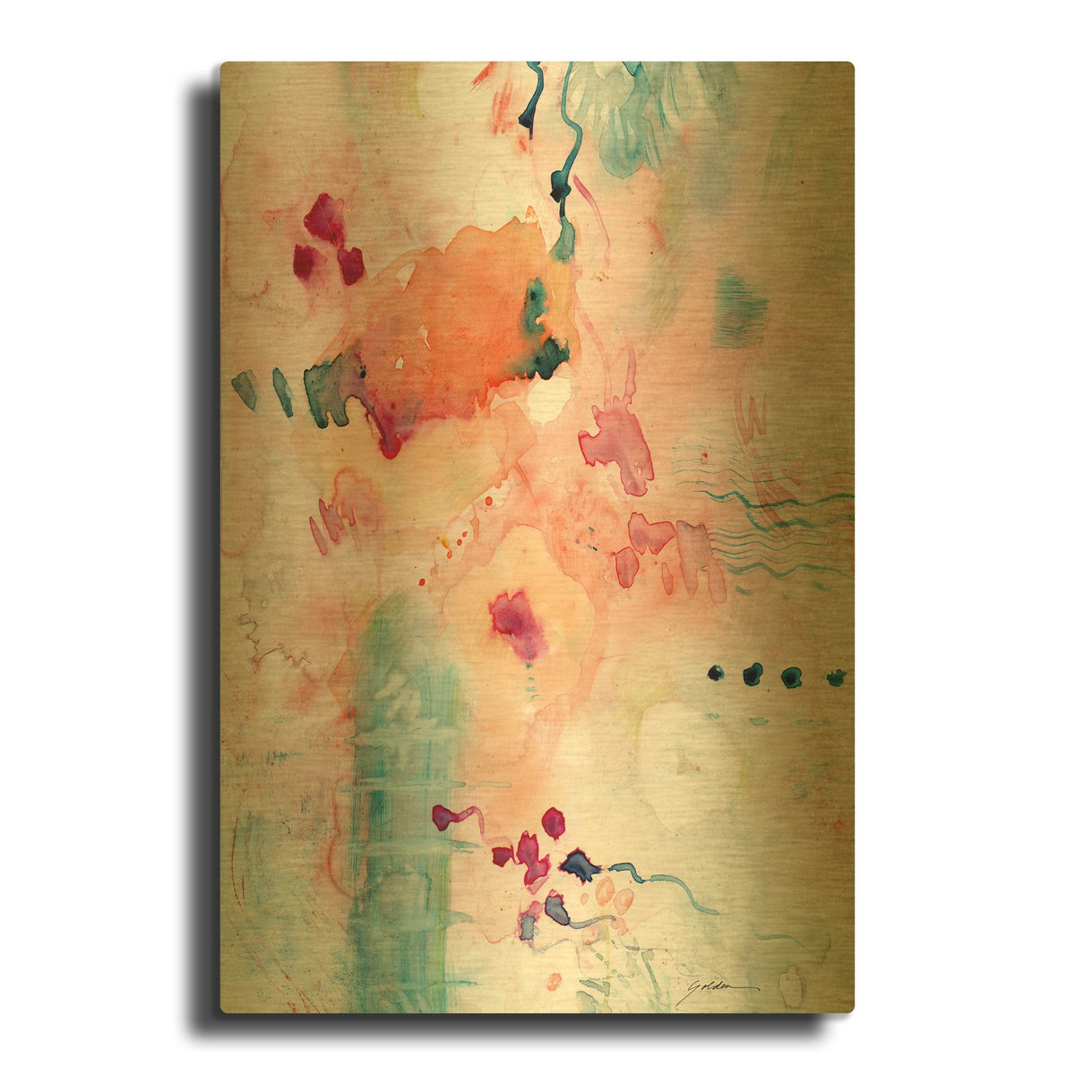 'Emergence' By Sheila Golden Gold Metal Wall Art