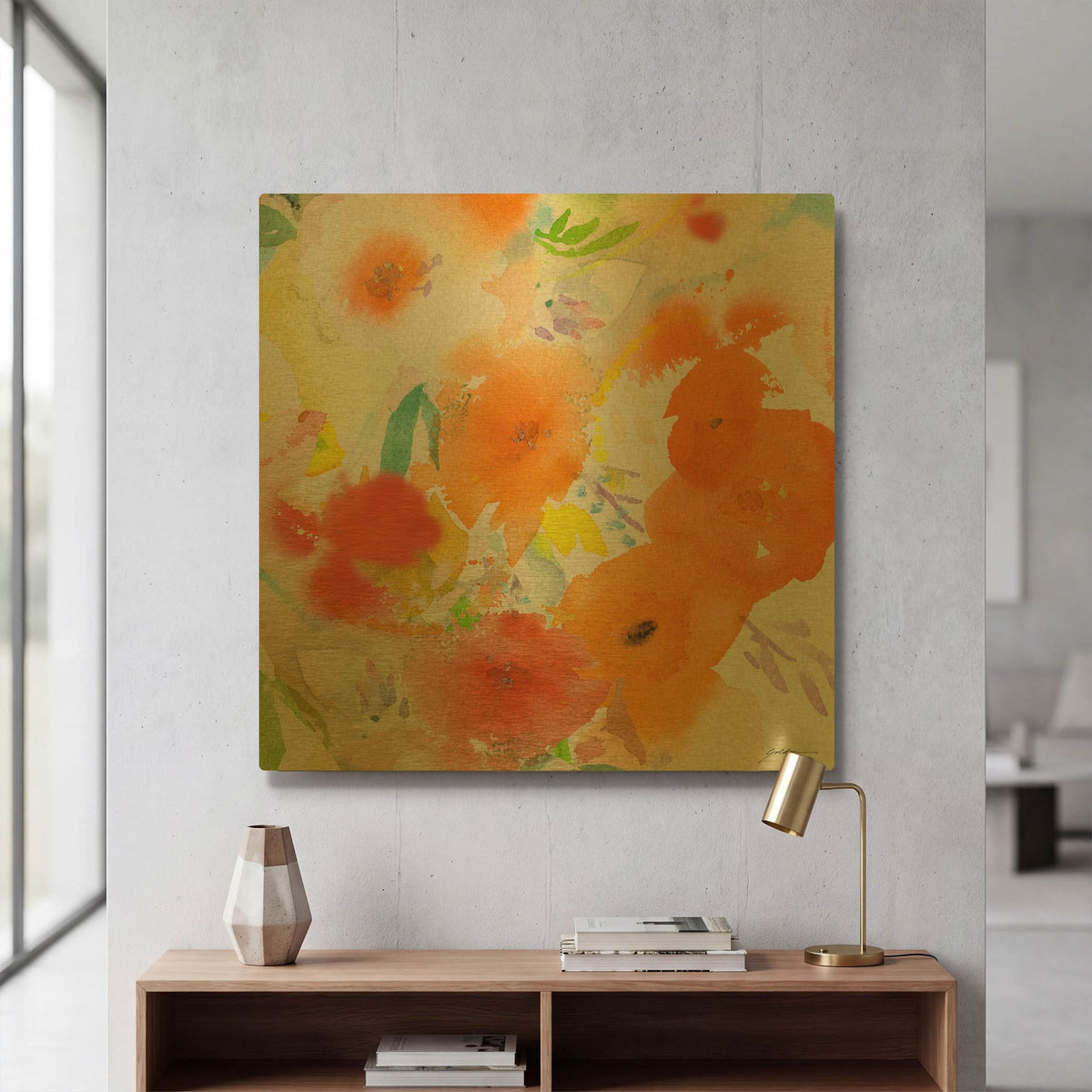 'Fiesta No. 5' By Sheila Golden Gold Metal Wall Art