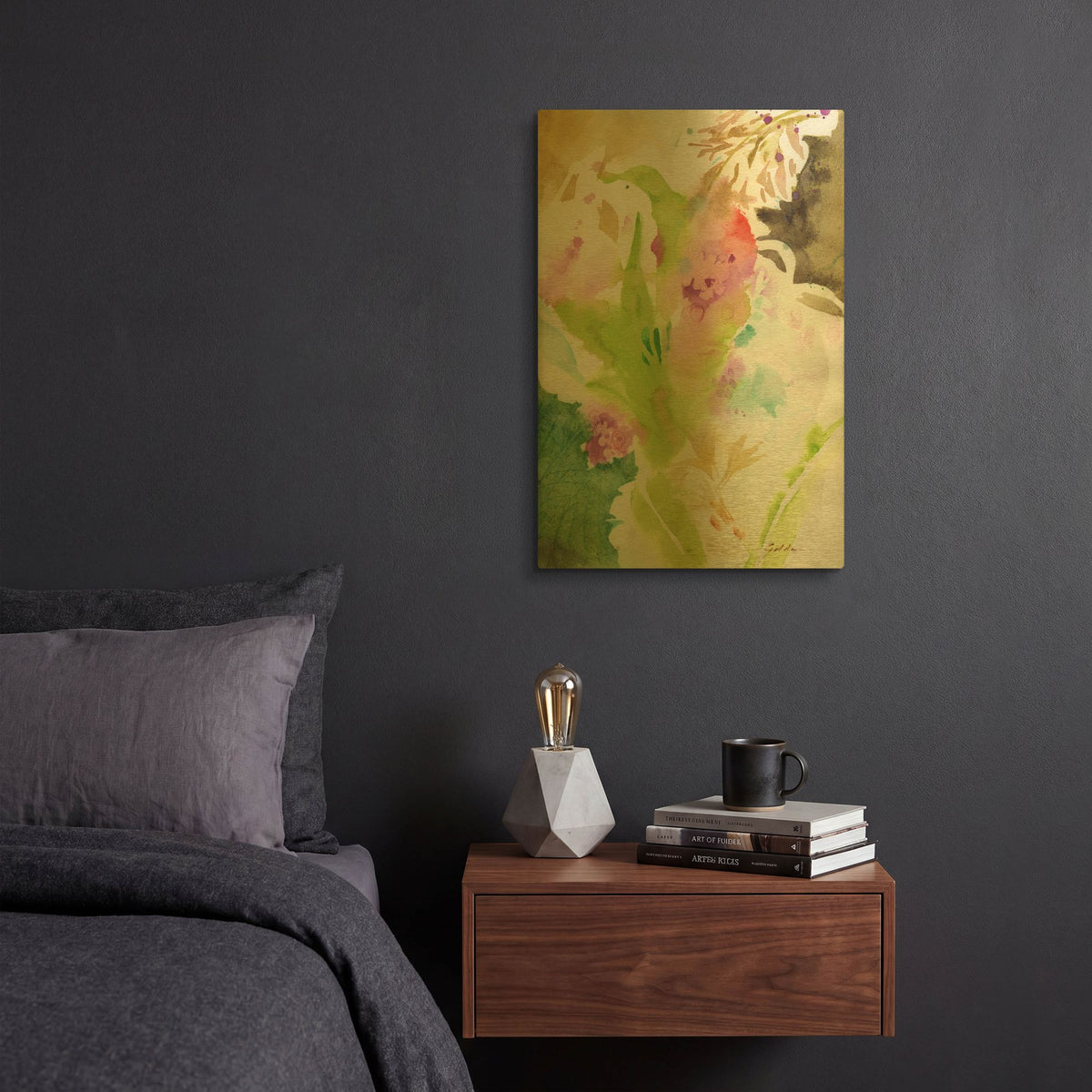 'Fusion No. 2' By Sheila Golden Gold Metal Wall Art