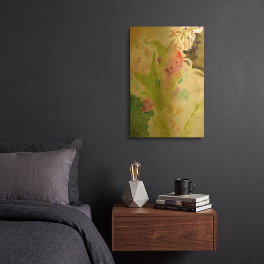 'Fusion No. 2' By Sheila Golden Gold Metal Wall Art