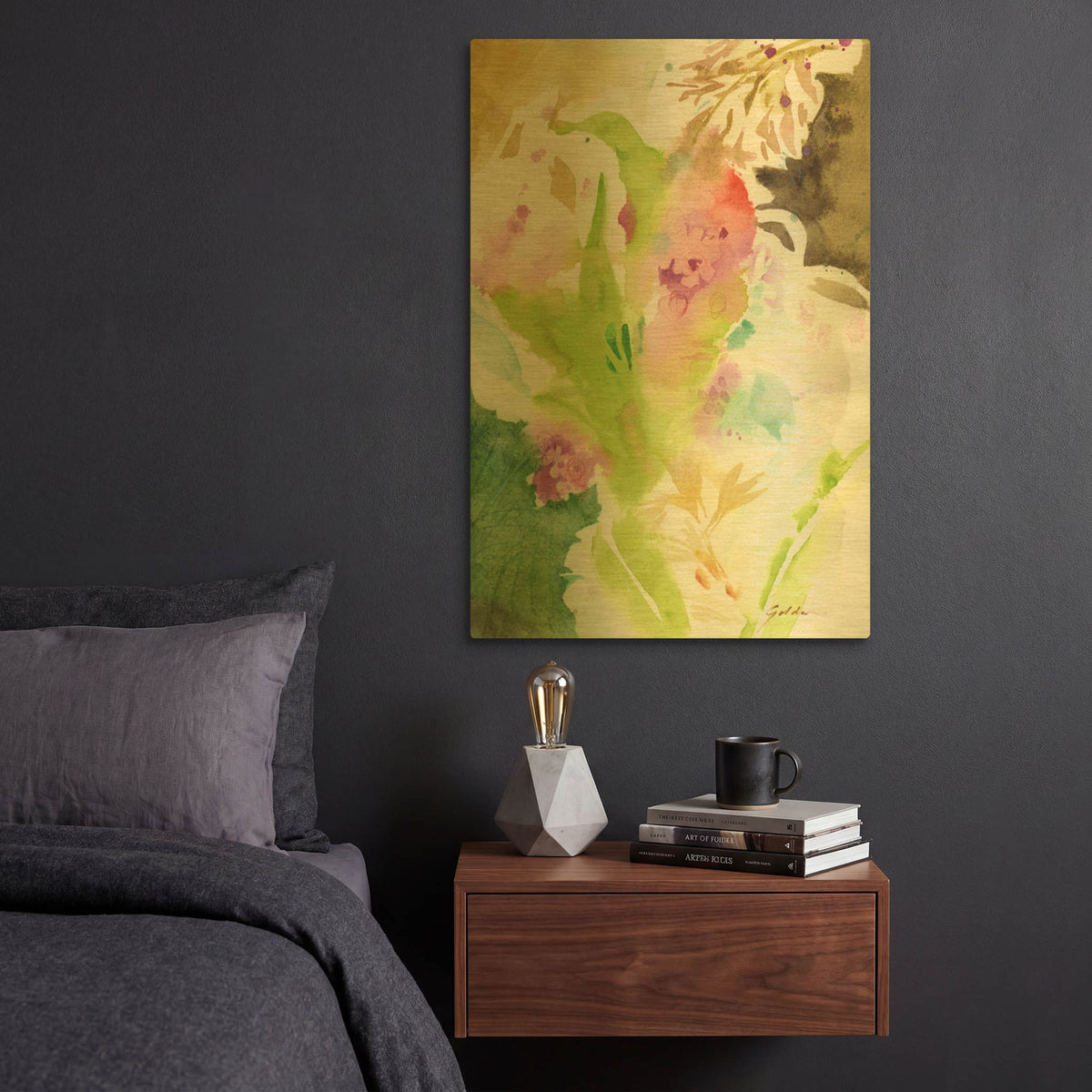 'Fusion No. 2' By Sheila Golden Gold Metal Wall Art