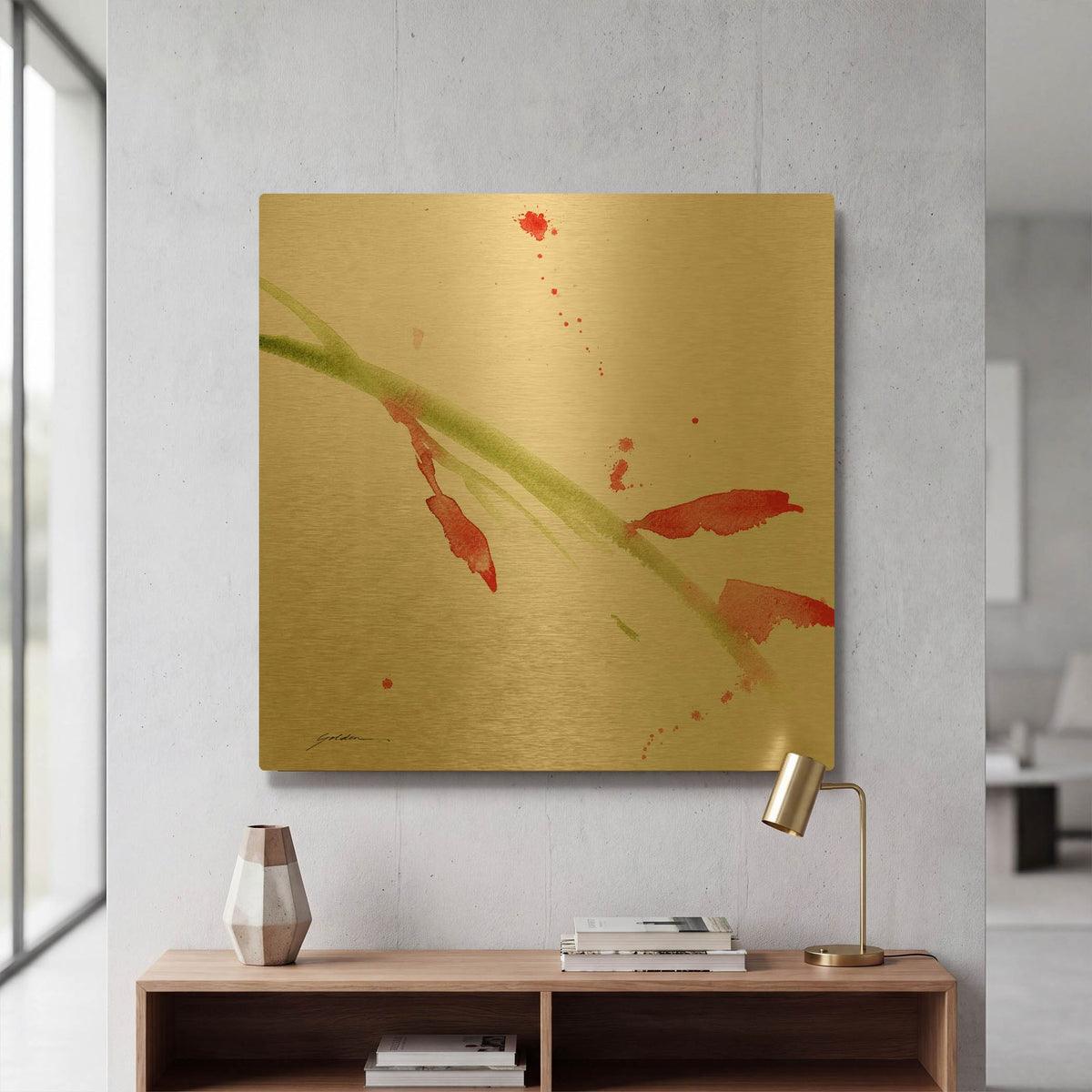 'New Beginnings' By Sheila Golden Gold Metal Wall Art