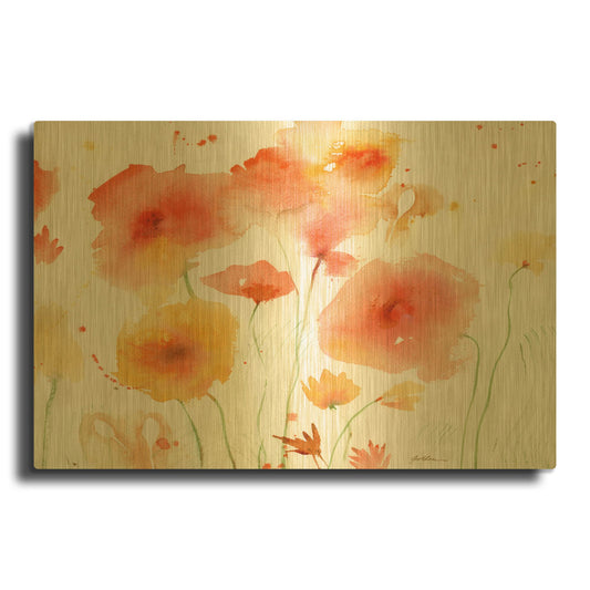 'Orange Yellow' By Sheila Golden Gold Metal Wall Art