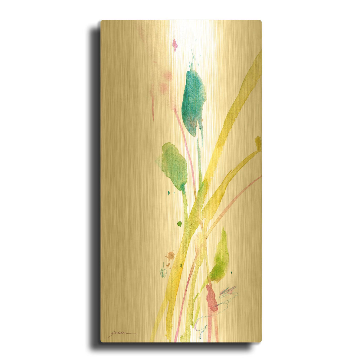 'Promise Of Spring' By Sheila Golden Gold Metal Wall Art