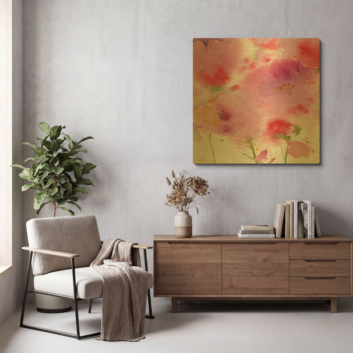 'Serenade' By Sheila Golden Gold Metal Wall Art