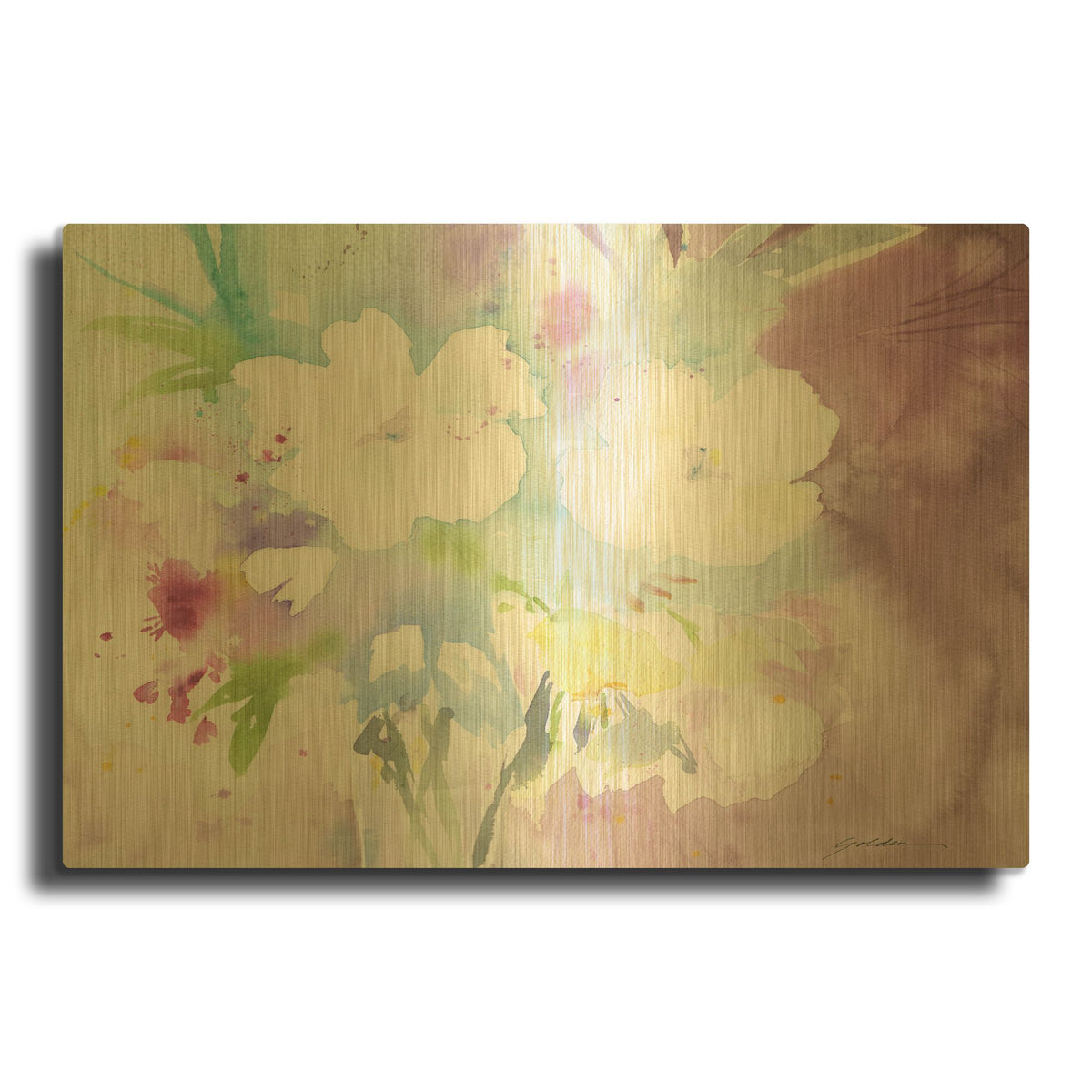 'Serenity' By Sheila Golden Gold Metal Wall Art