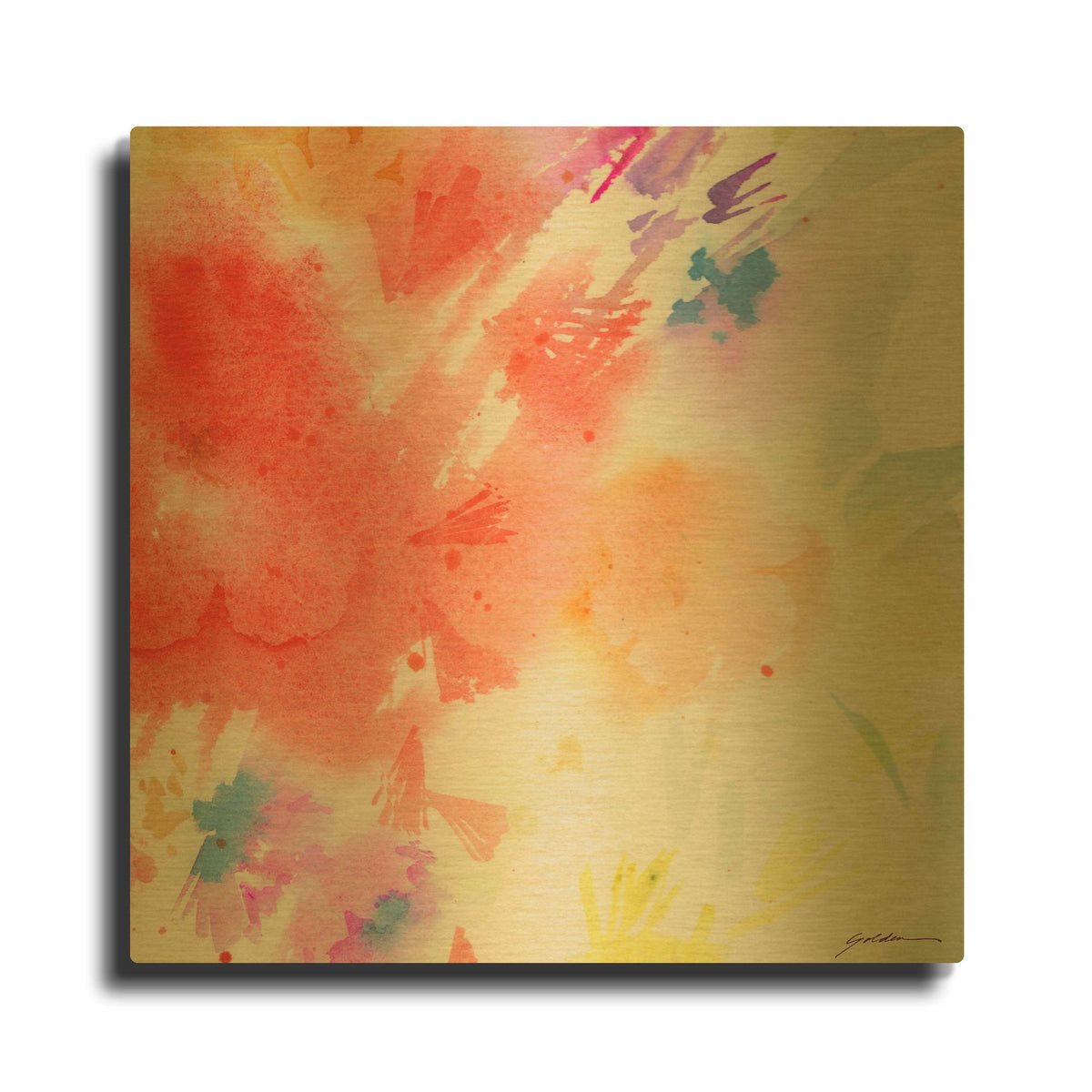 'Summer Glory' By Sheila Golden Gold Metal Wall Art