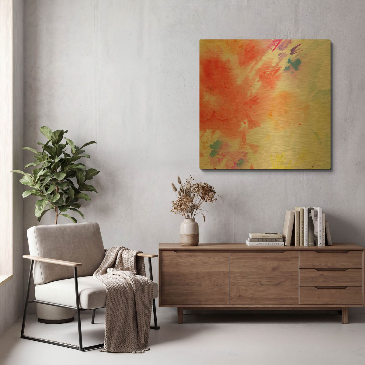 'Summer Glory' By Sheila Golden Gold Metal Wall Art