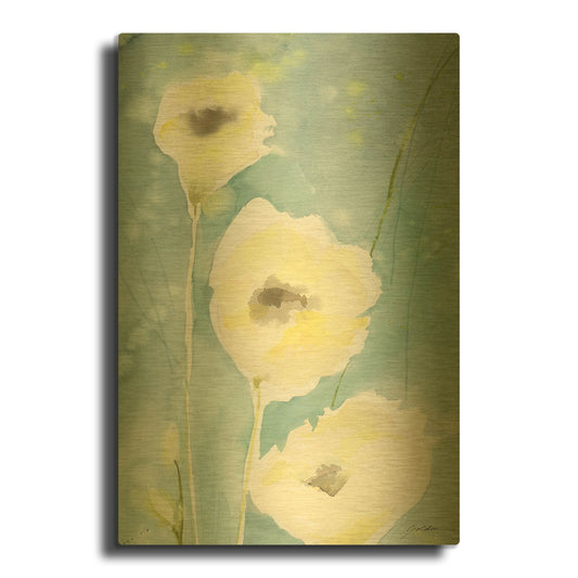 'Teal Tones' By Sheila Golden Gold Metal Wall Art