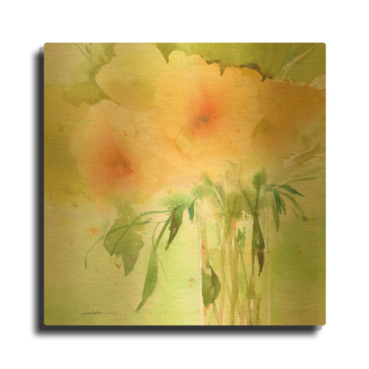 'Verdant Bouquet' By Sheila Golden Gold Metal Wall Art