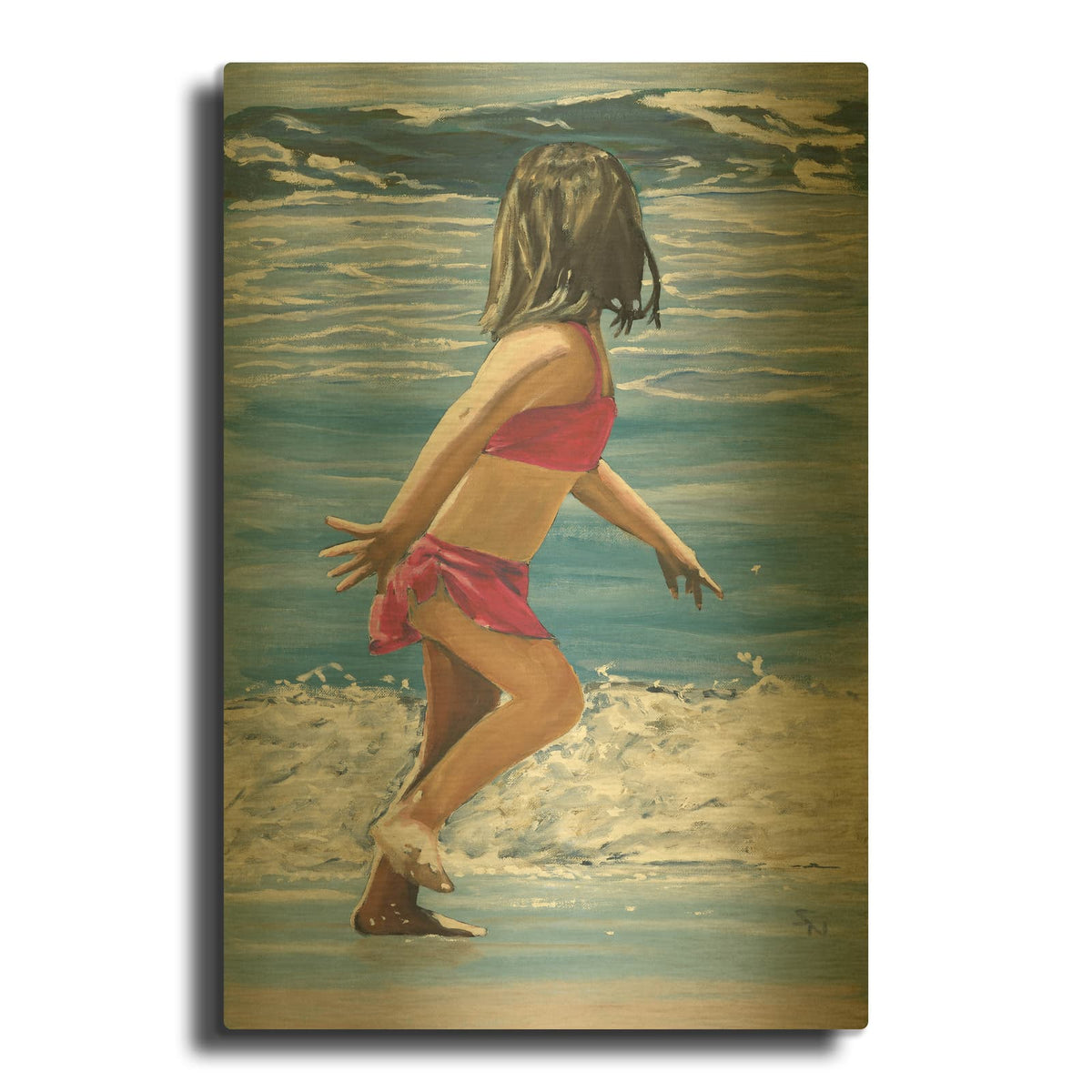 'Pinkie' By Stephen Newstedt Gold Metal Wall Art