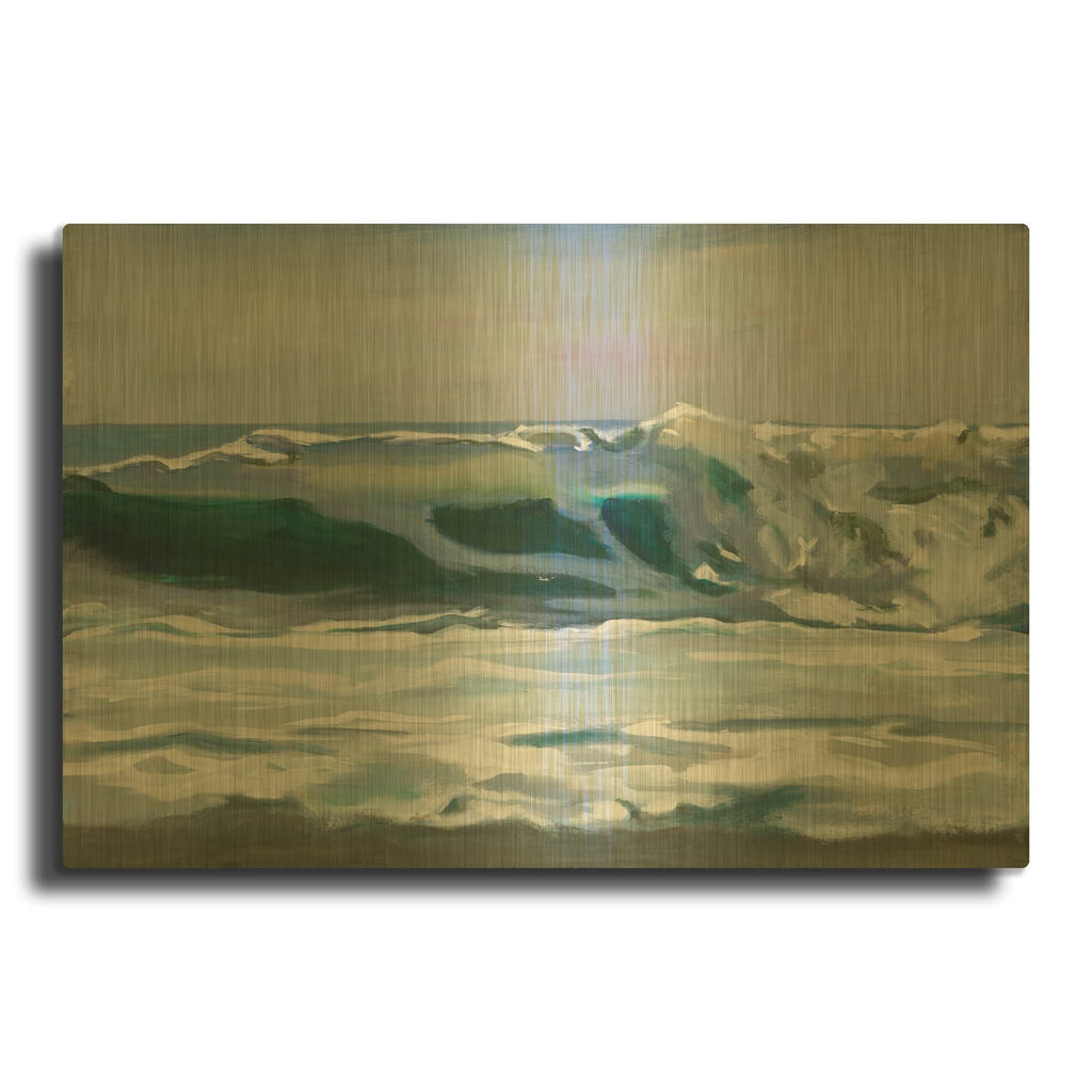 'Shore Break 2' By Stephen Newstedt Gold Metal Wall Art