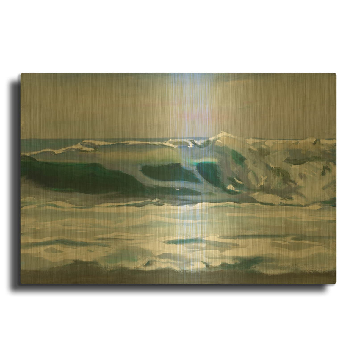 'Shore Break 2' By Stephen Newstedt Gold Metal Wall Art