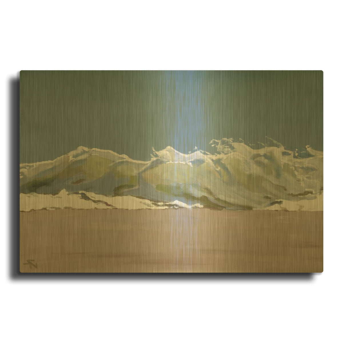 'Shore Break 3' By Stephen Newstedt Gold Metal Wall Art