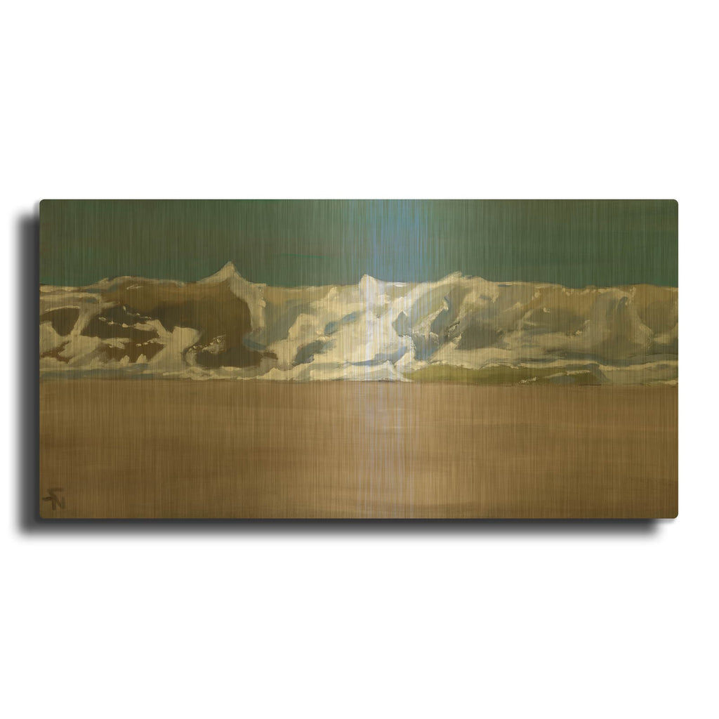 'Shore Break 4' By Stephen Newstedt Gold Metal Wall Art