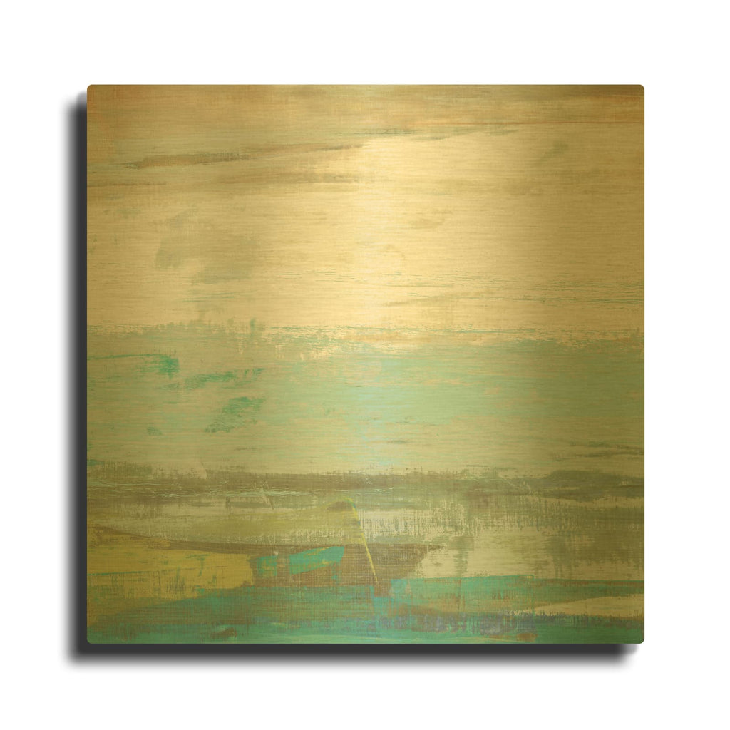 'Beach Wash No 1' By Suzanne Nicoll Gold Metal Wall Art