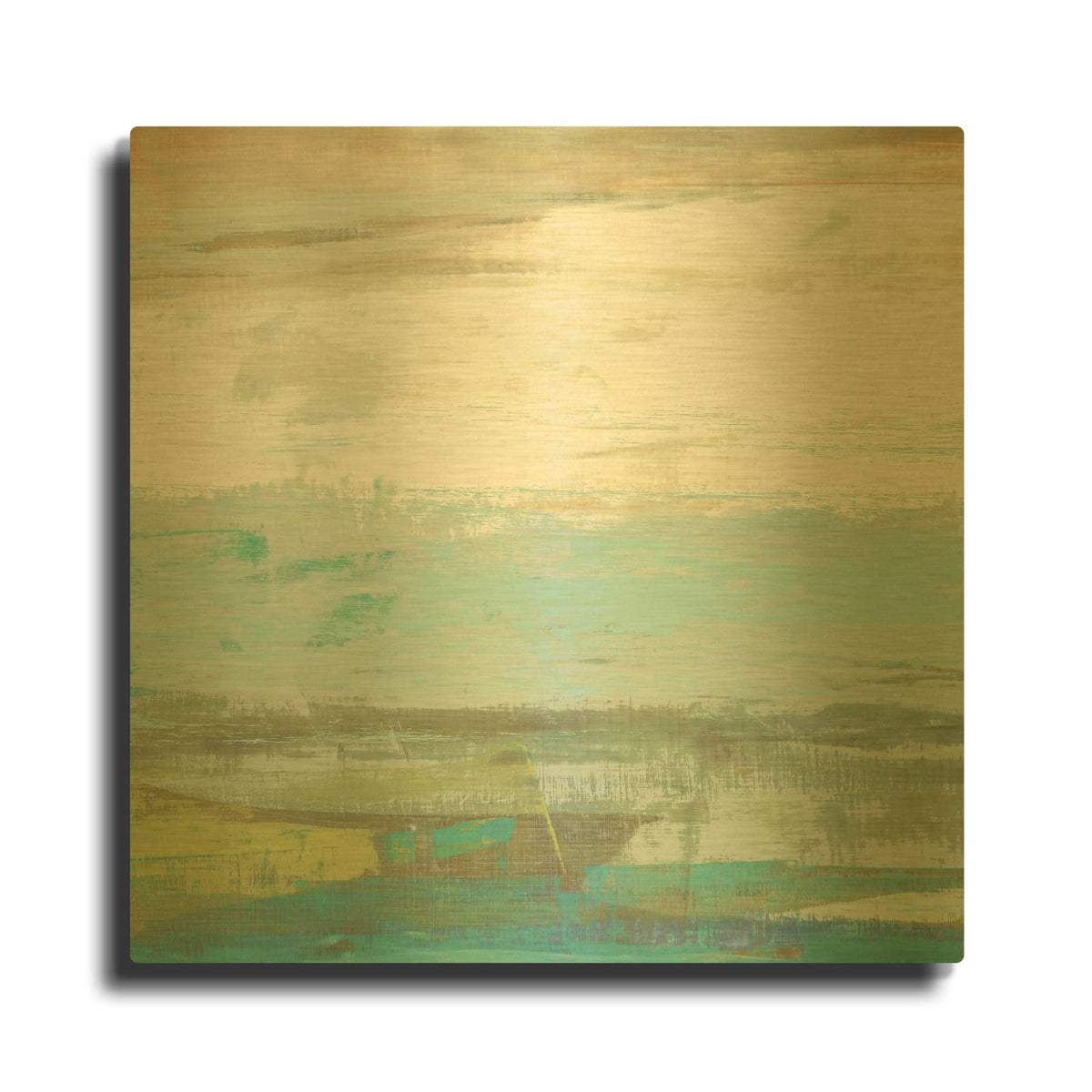 'Beach Wash No 1' By Suzanne Nicoll Gold Metal Wall Art