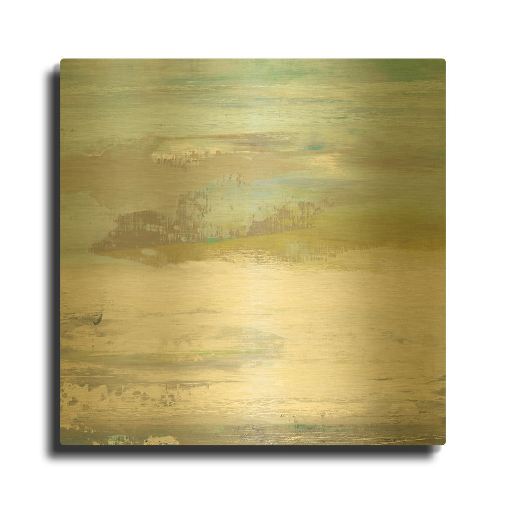 'Beach Wash No 5' By Suzanne Nicoll Gold Metal Wall Art