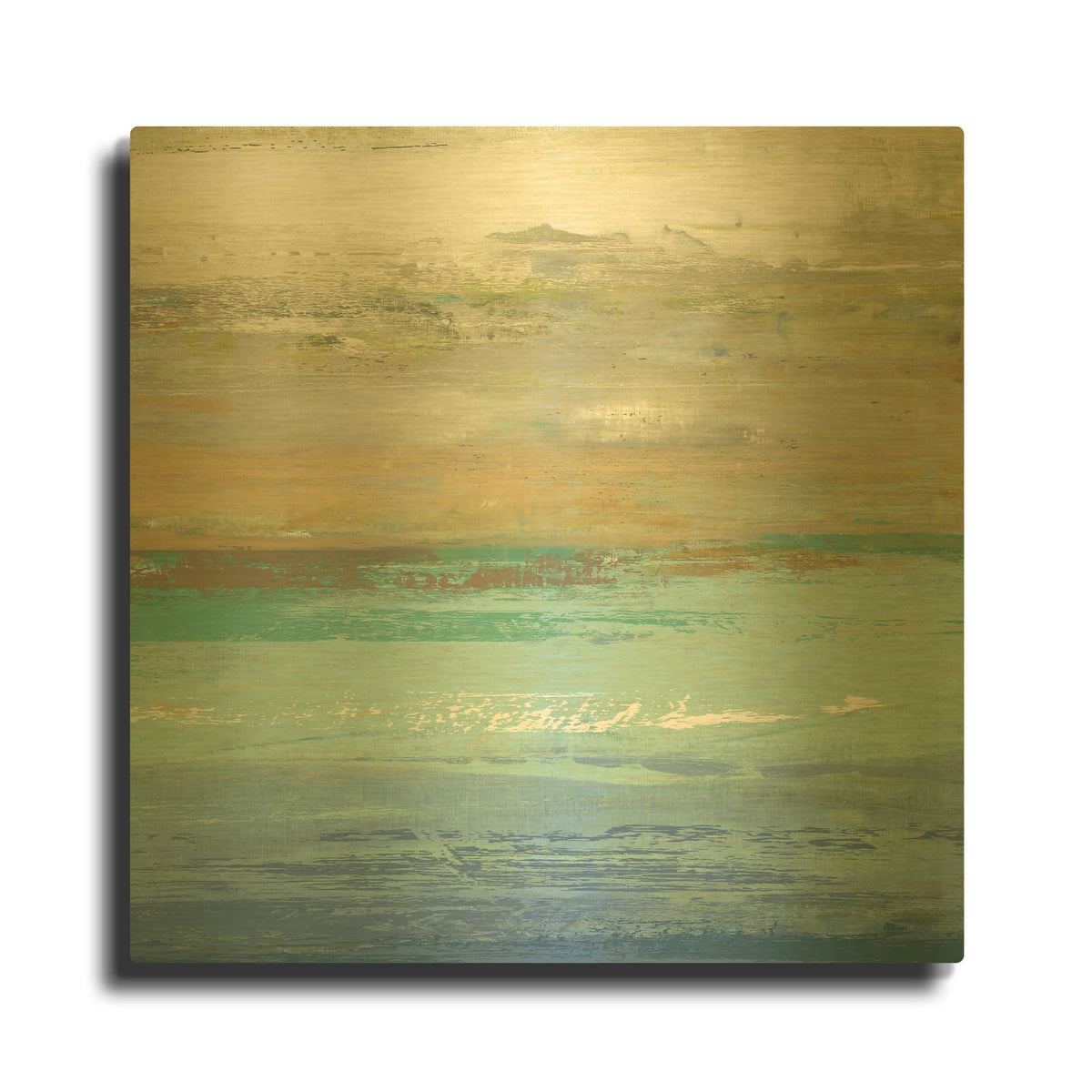 'Beach Wash No 7' By Suzanne Nicoll Gold Metal Wall Art