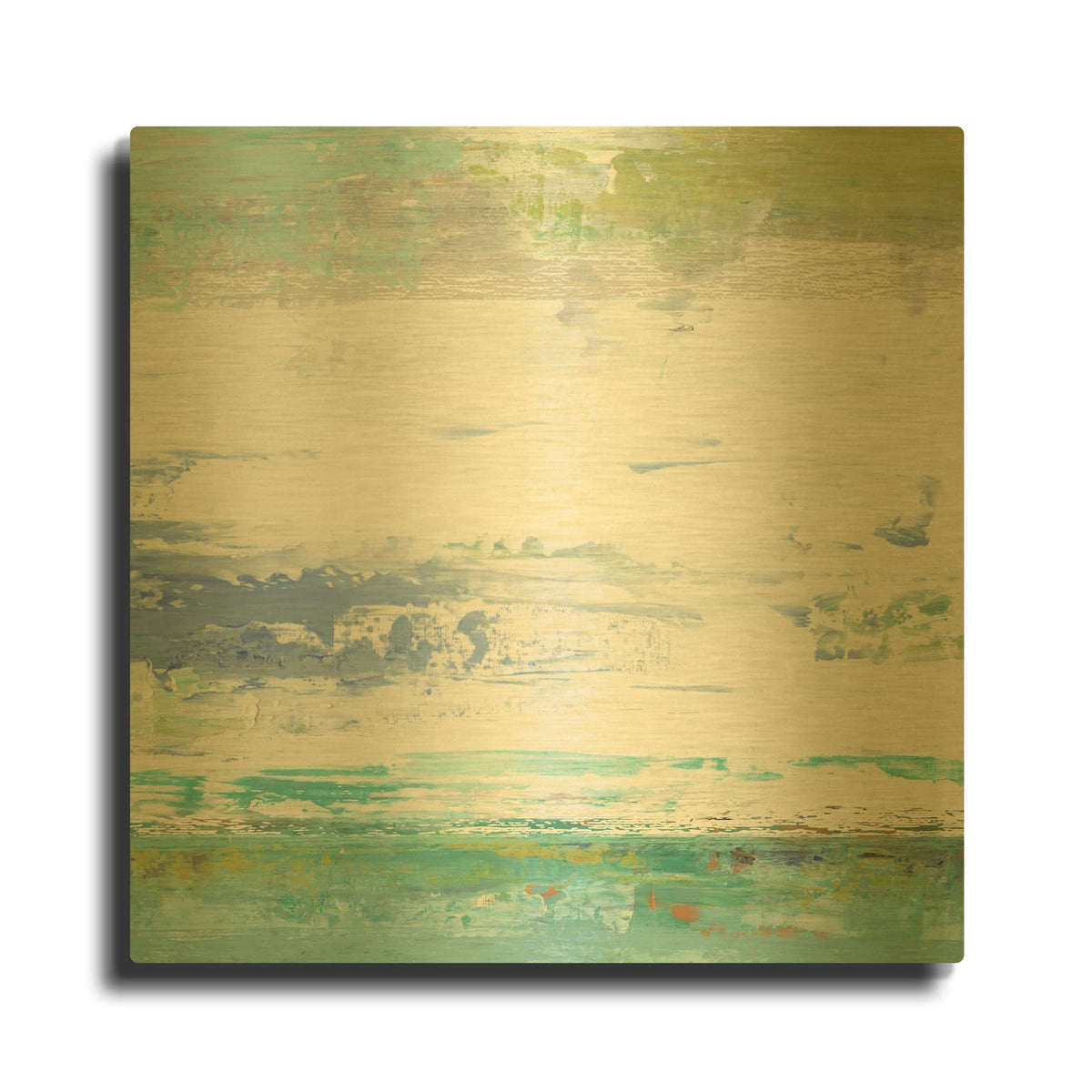 'Beach Wash No 9' By Suzanne Nicoll Gold Metal Wall Art