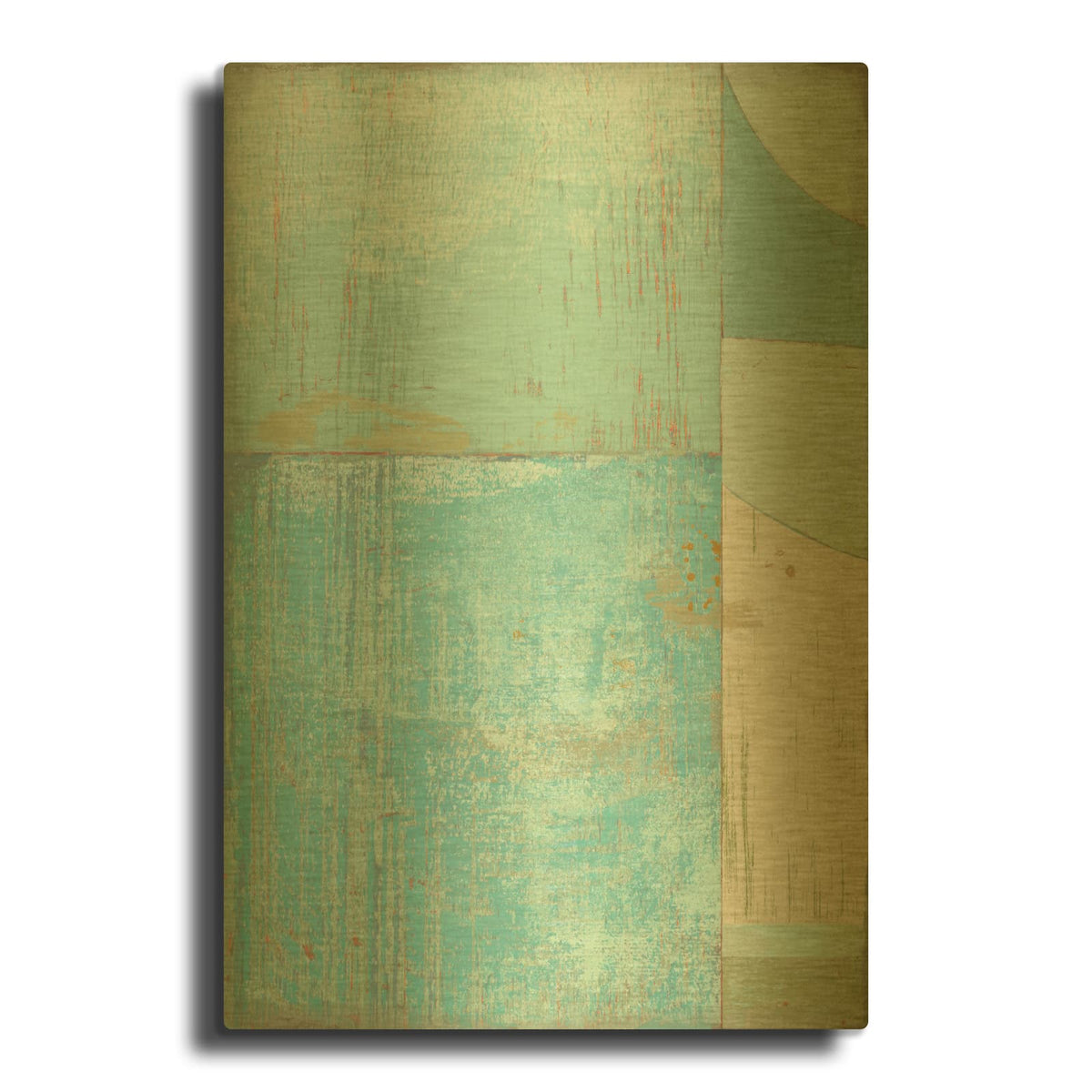 'Coastal Blues No 2' By Suzanne Nicoll Gold Metal Wall Art