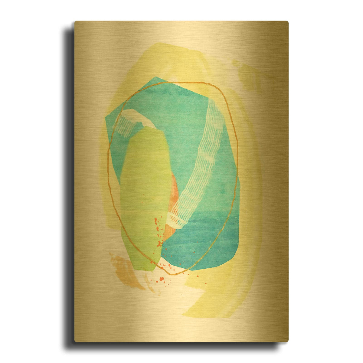 'Confetti No 1' By Suzanne Nicoll Gold Metal Wall Art