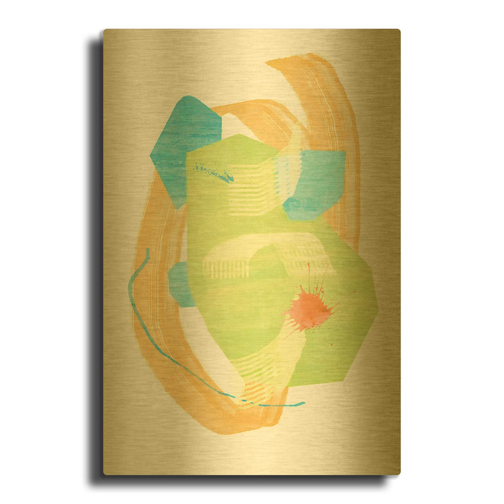 'Confetti No 2' By Suzanne Nicoll Gold Metal Wall Art