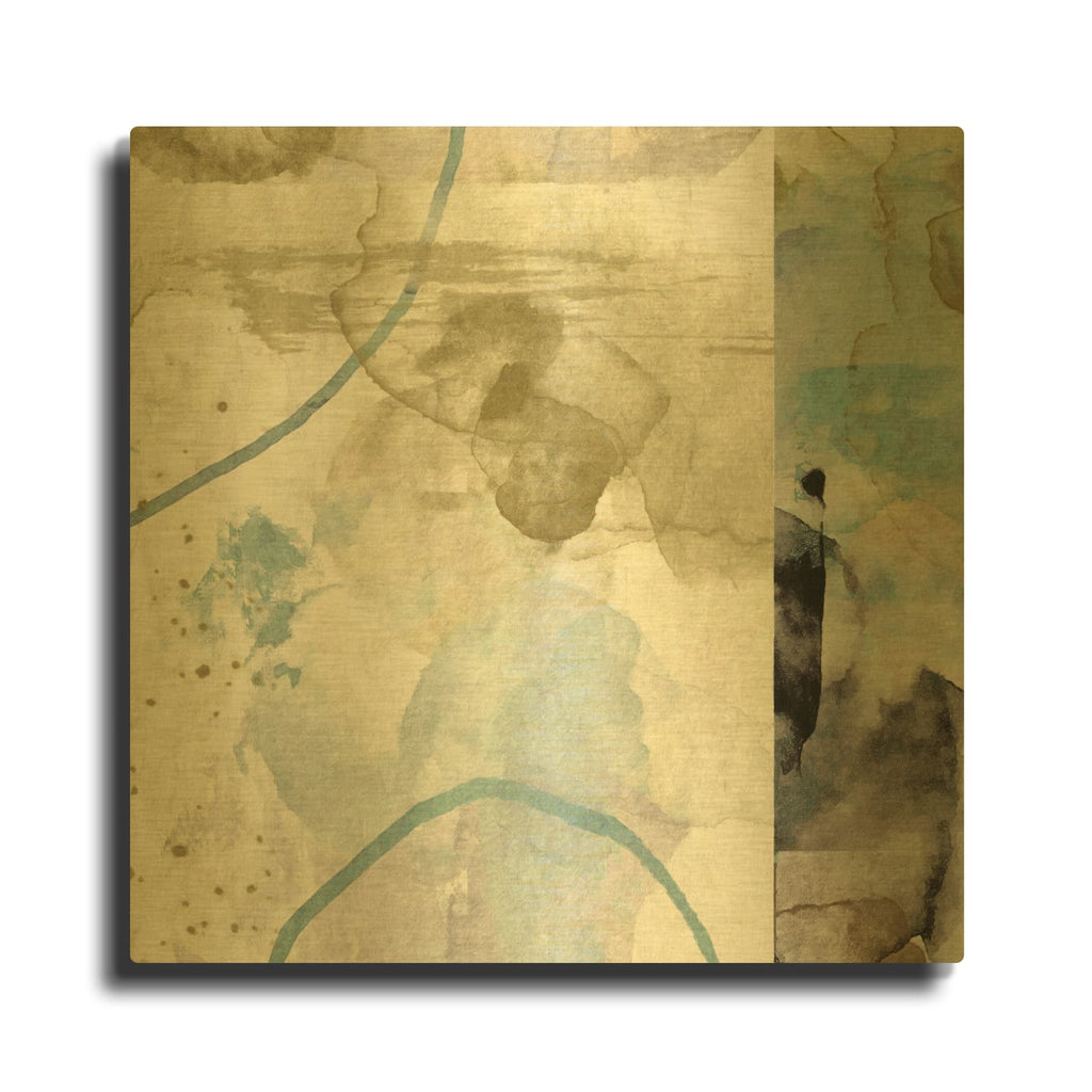 'Aubergine No 1' By Suzanne Nicoll Gold Metal Wall Art
